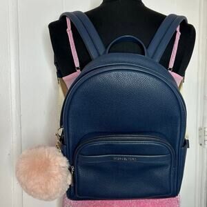⁀➷ Michael Kors Blue Backpack With Matching Small Wallet (MK-1)